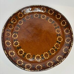 Terracotta Handmade Pottery Large Appetizer Serving Plate Clay Pottery
